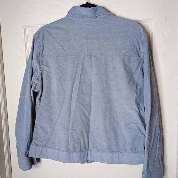 CatHy Daniels Powder Blue Quilted Corduroy Full Zip Jacket Like Blazer Sz. L - Picture 5 of 8
